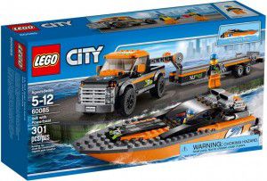 Đồ chơi Lego City with Powerboat 60085 - Xe kéo và ca nô